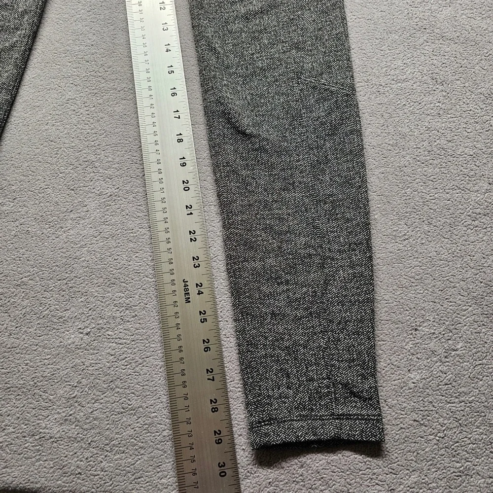 Athleta High Rise Herringbone Tight Leggings Womens MT Grey Black S/349156